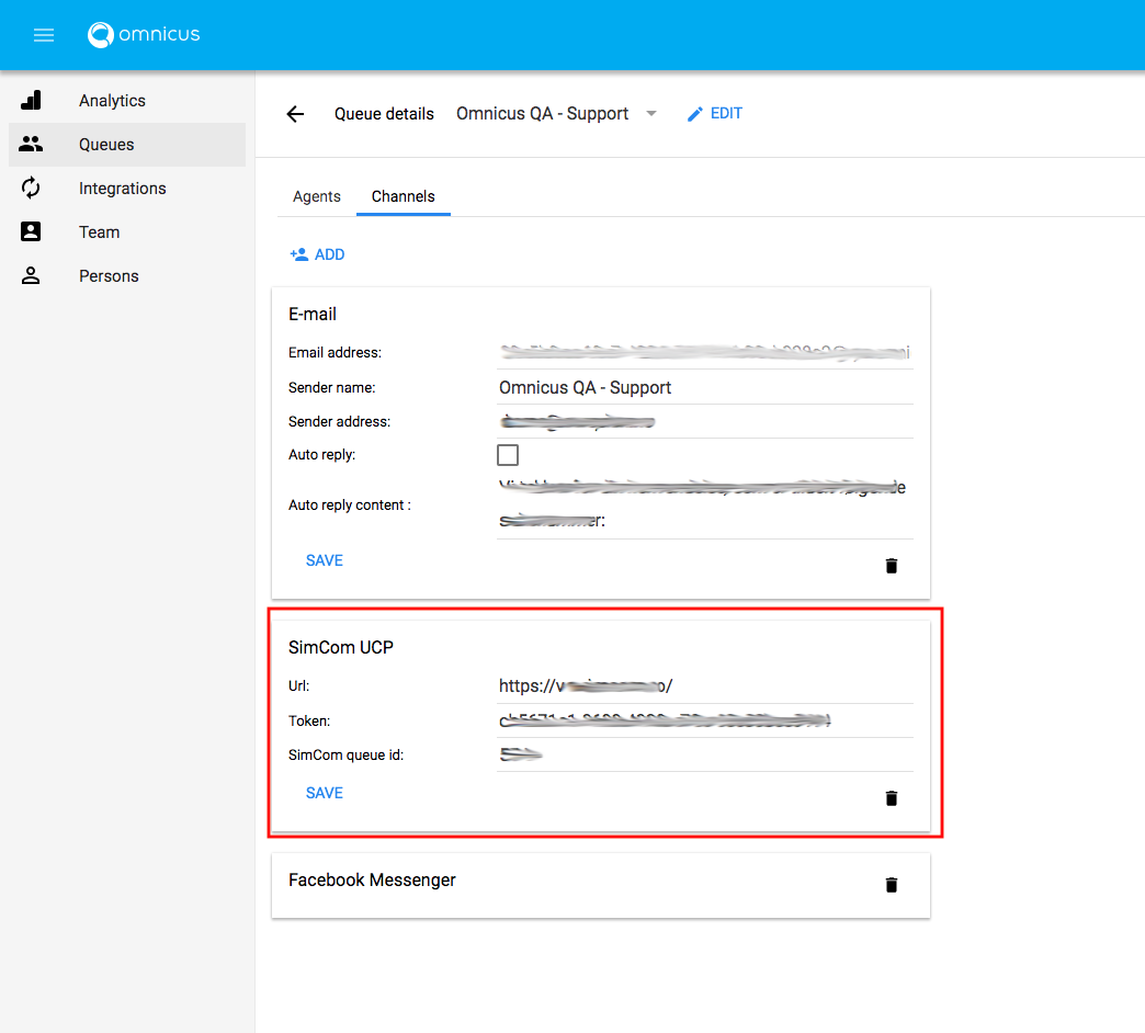 Omnicus queue settings